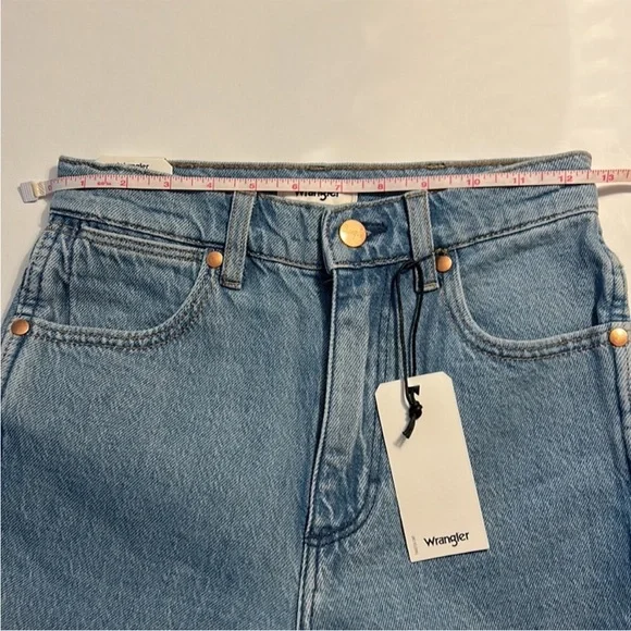 Wrangler 25 x 28 Jeans Wild West 603 High Rise Straight Earthwash Blue NWT